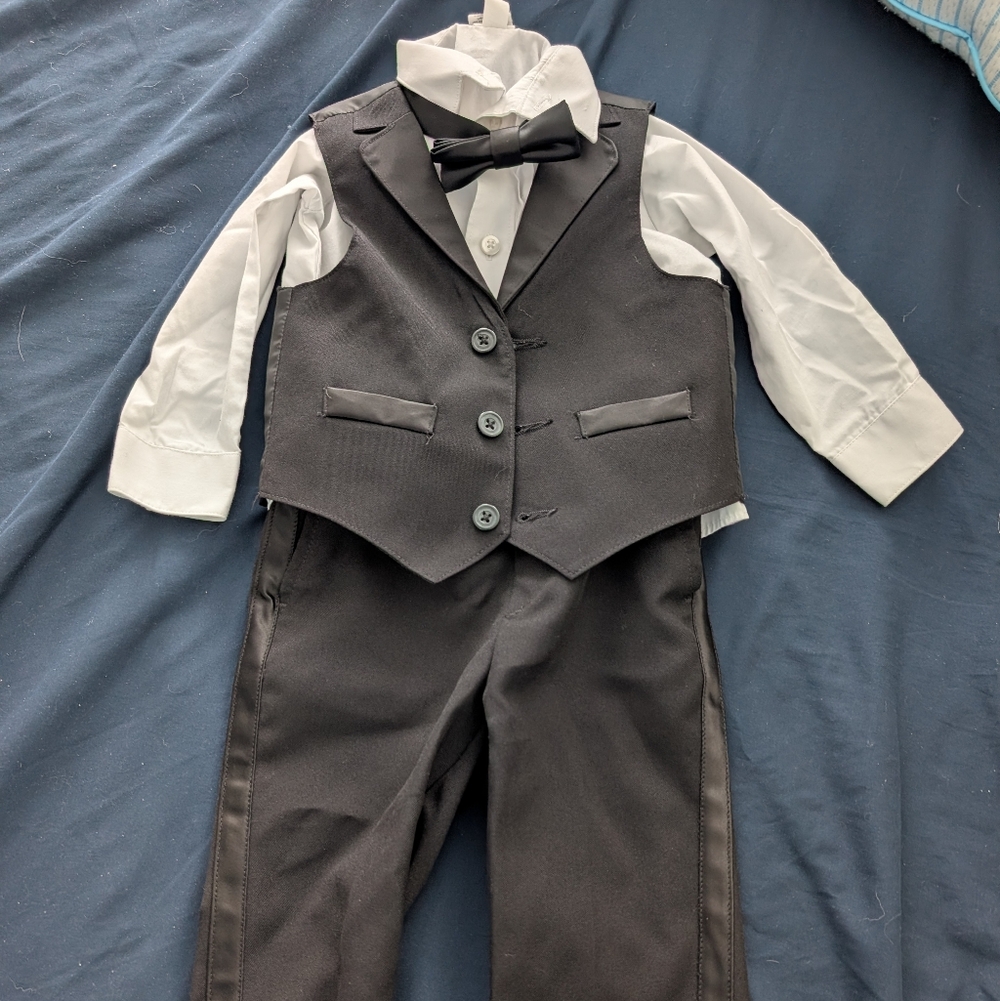 Black and White Formal Suit for Infants